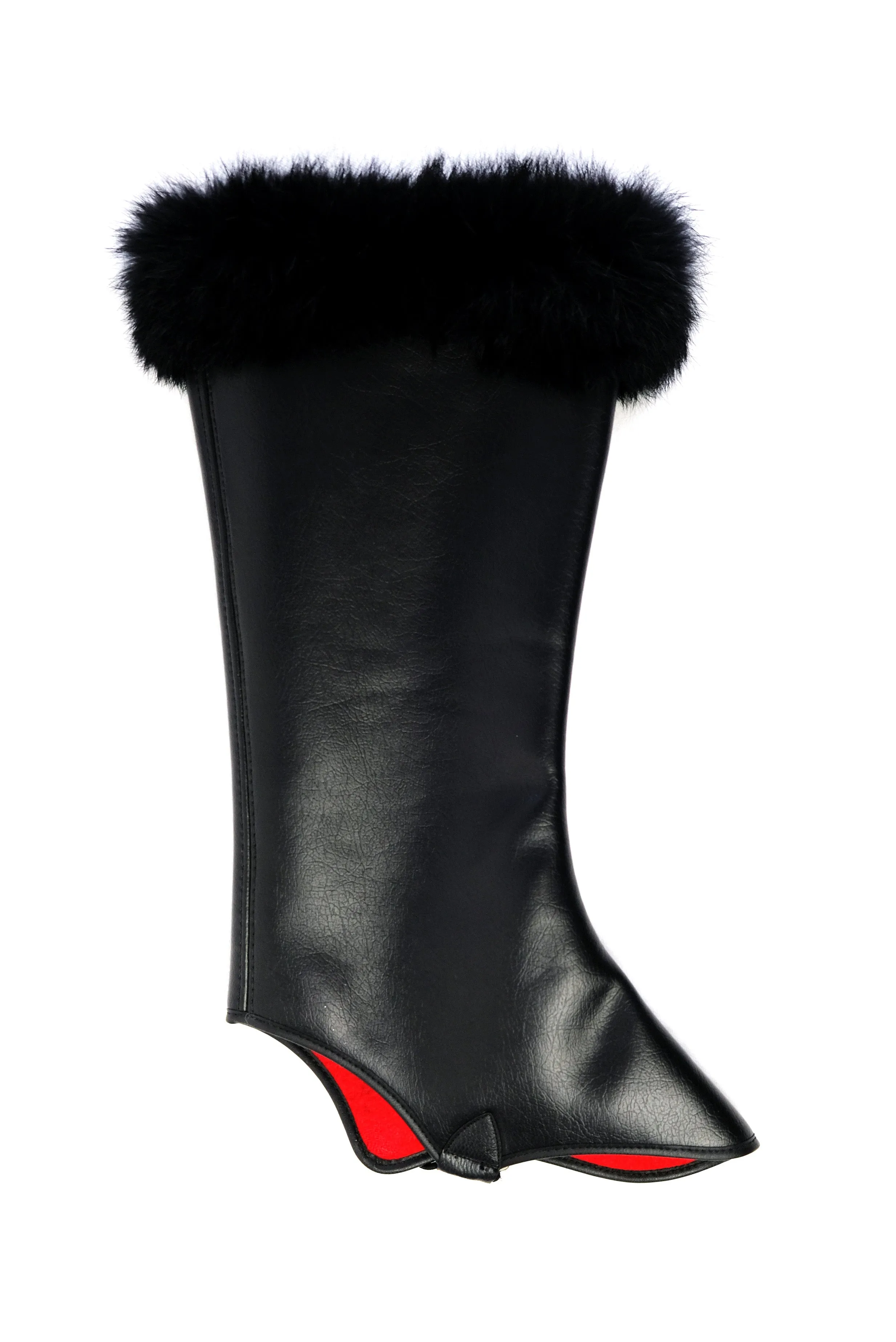 1960s Vintage Faux Leather and Fur Gaiters