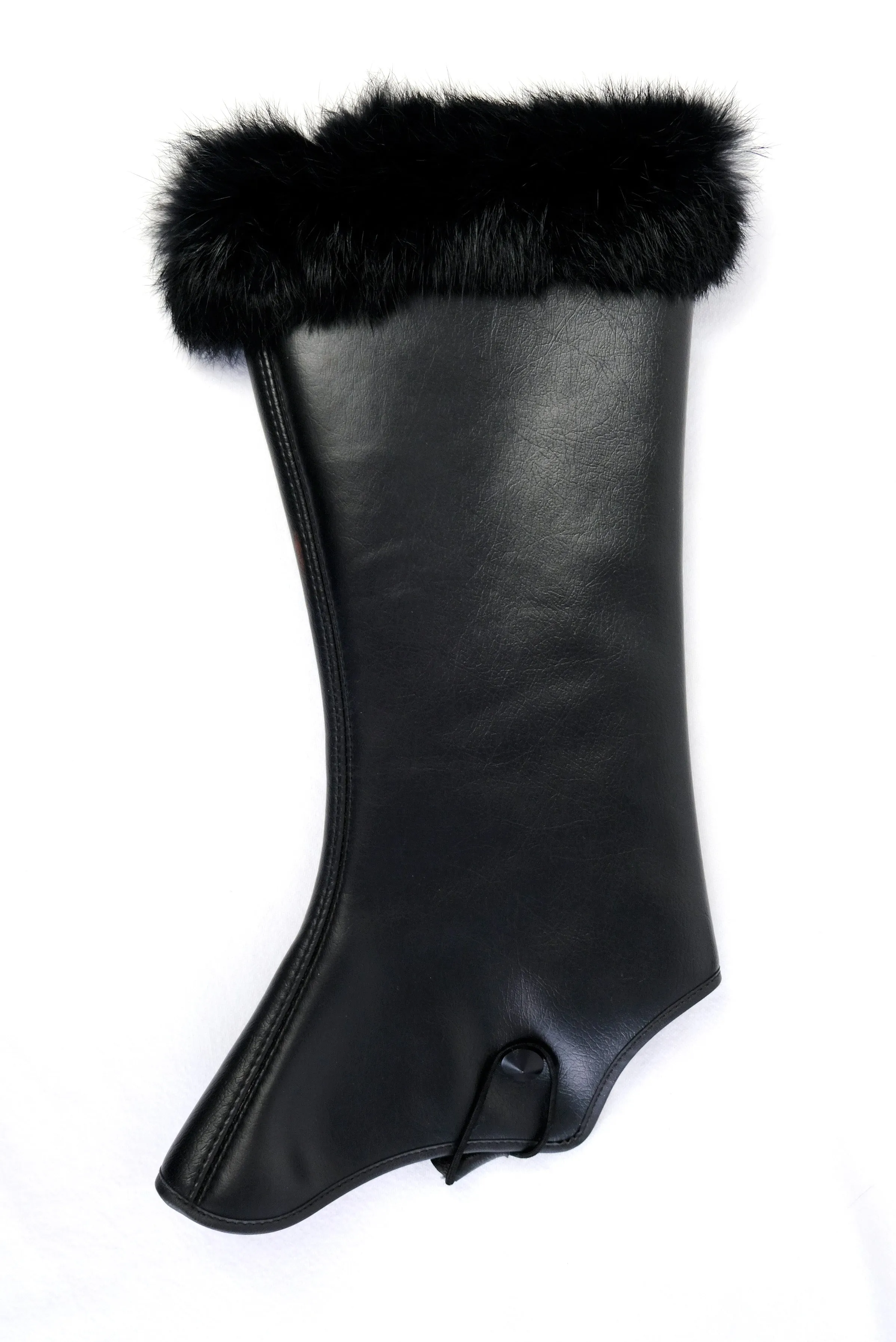 1960s Vintage Faux Leather and Fur Gaiters