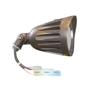 25W Bronze Bullet Light LED Outdoor Spotlights Waterproof Landscape Lights - 3CCT 3000K-5000K - 3500LM - Knuckle Mount