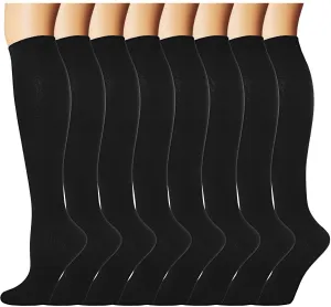 8 Pairs Compression Socks Men Women 20-30 mmHg Compression Stockings for Sports