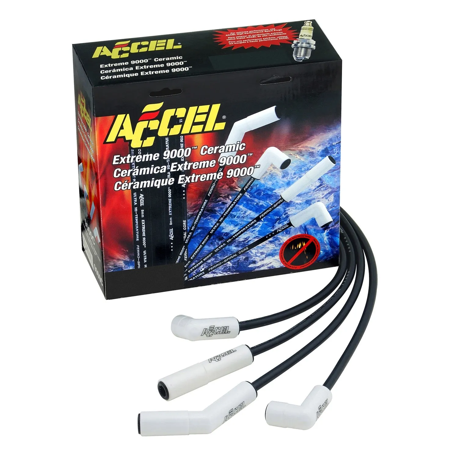 ACCEL 9042C Extreme 9000 Ceramic Boot Spark Plug Wire Set