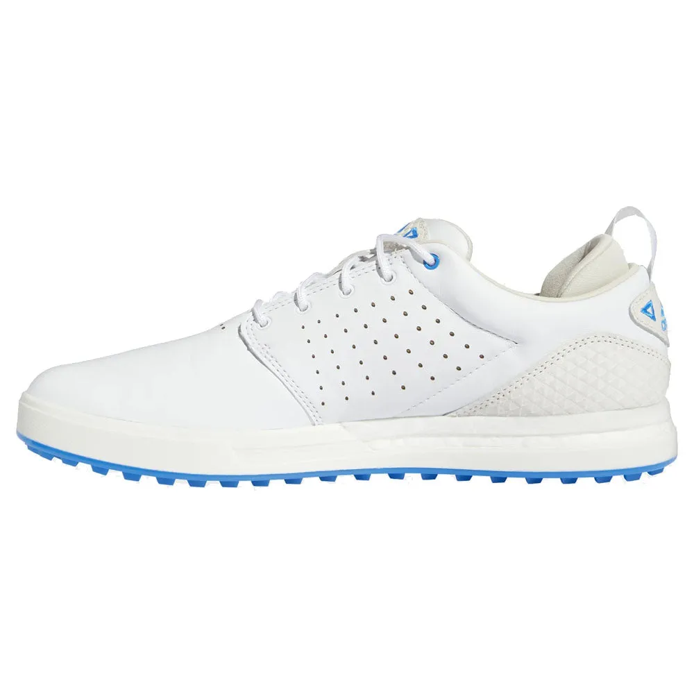 adidas Flopshot Spikeless Waterproof Shoes - White/Gold Metallic/Blue Rush