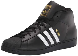 adidas Originals Pro Model,Black/White/Gold Foil,12.5