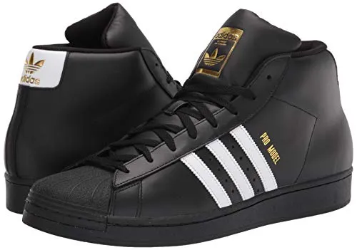 adidas Originals Pro Model,Black/White/Gold Foil,12.5