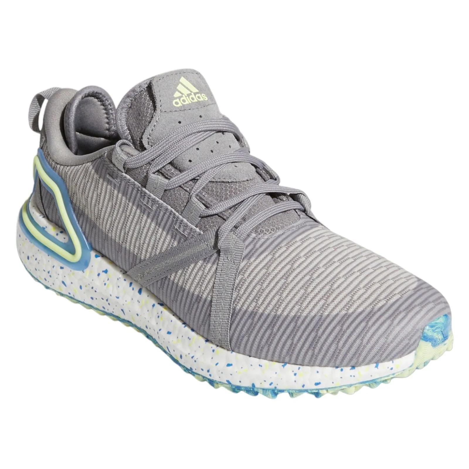 adidas Solarthon Primegreen Spikeless Golf Shoes - Grey Three / Pulse Yellow