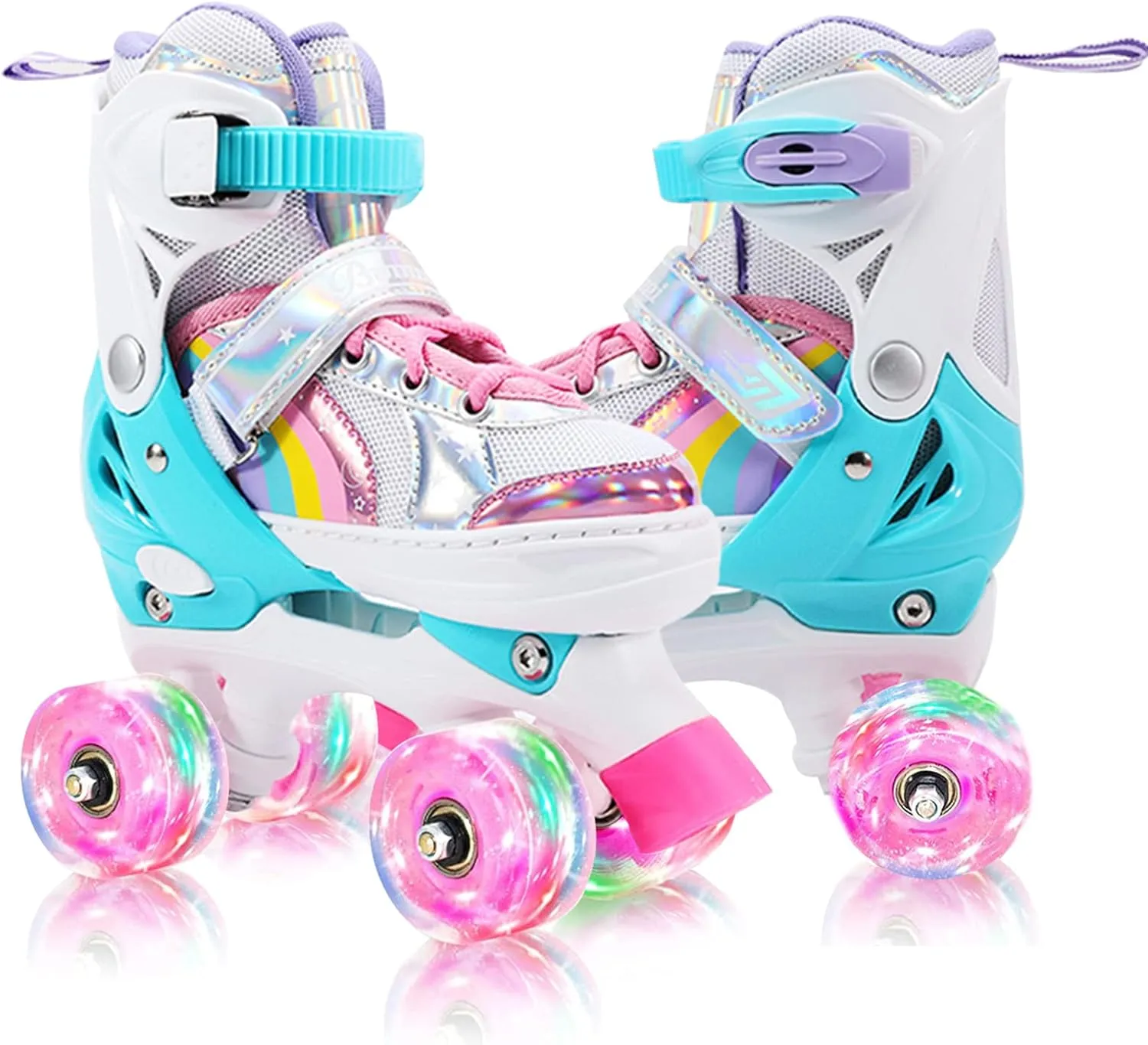 Adjustable Kids Roller Skates S Size 31-34 Pink