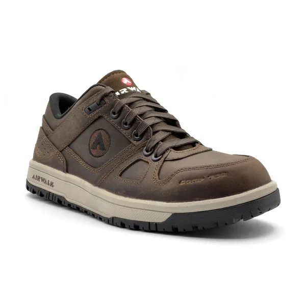 AirWalk Mens Mongo CT EH SF Chocolate Leather Work Shoes