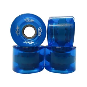 Alva 60mm 83a Cruiser Clear Blue Skateboard Wheels 4pk