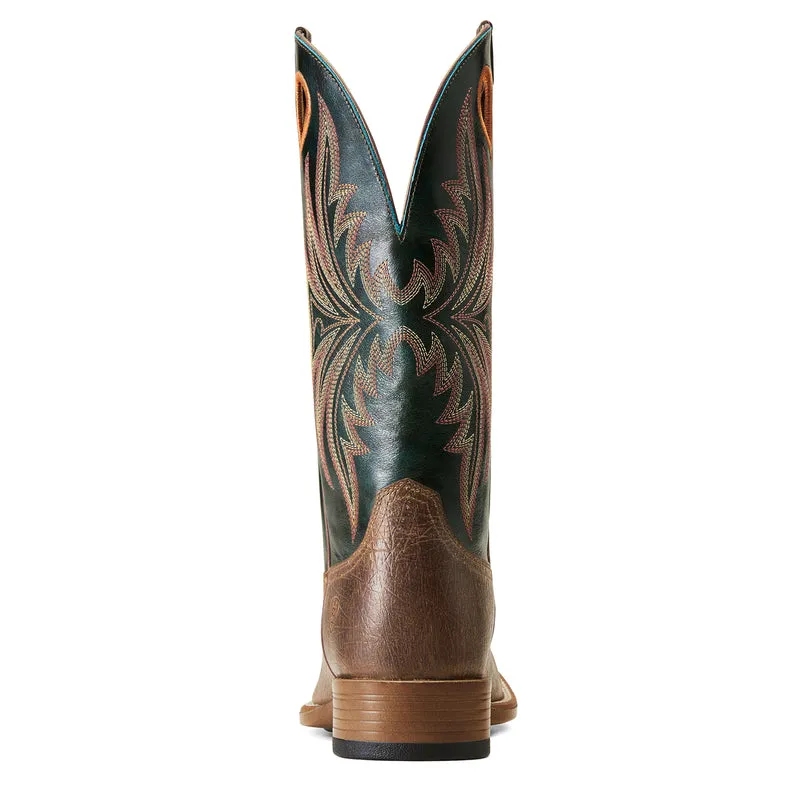 'Ariat' Men's 12" Granger Ultra Western Square Toe - Brown Bark / Sea Green