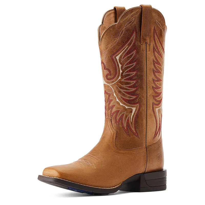 'Ariat' Women's Rockdale Western Square Toe - Almond Buff