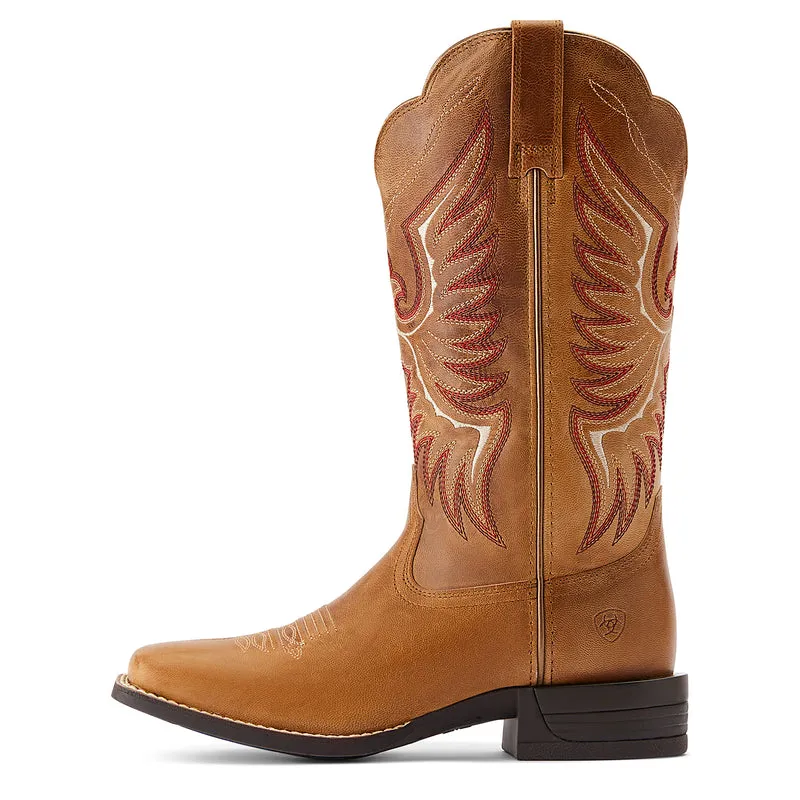 'Ariat' Women's Rockdale Western Square Toe - Almond Buff