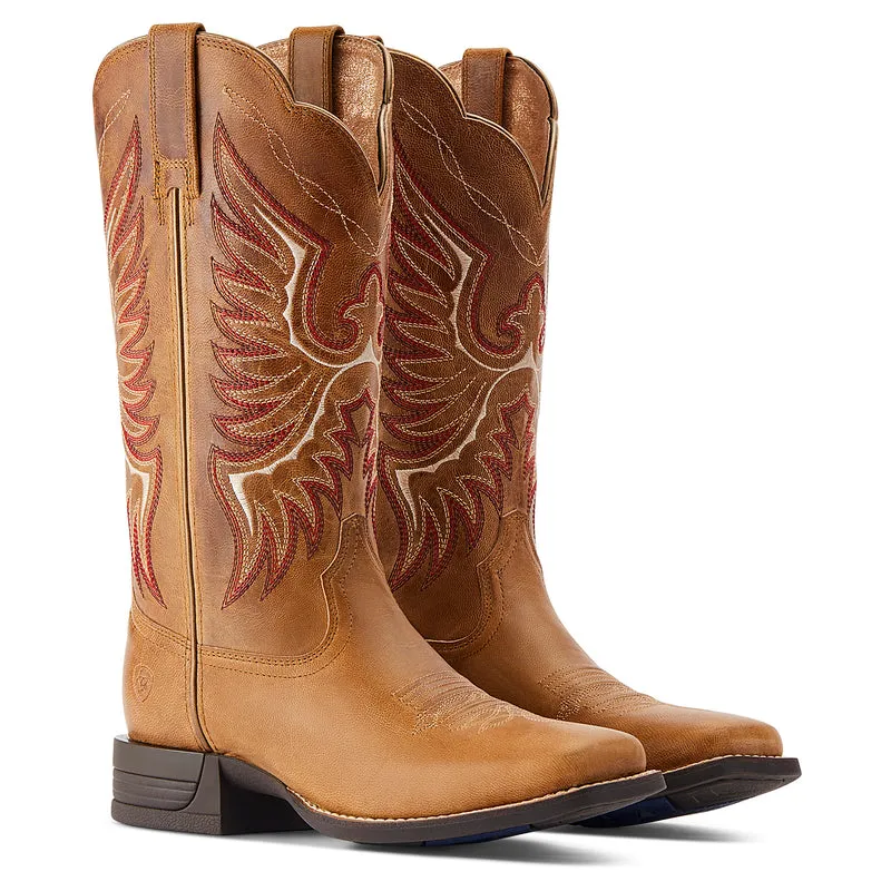 'Ariat' Women's Rockdale Western Square Toe - Almond Buff