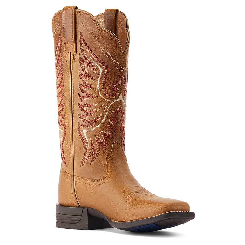 'Ariat' Women's Rockdale Western Square Toe - Almond Buff