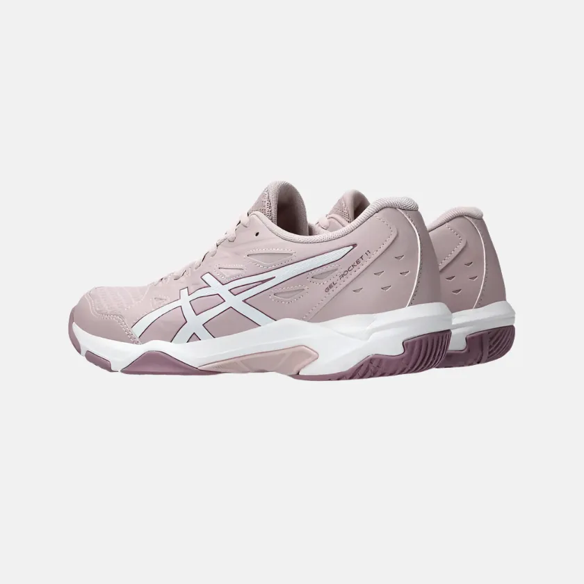 Asics GEL-ROCKET 11 Women's Badminton Shoes -Watershed Rose/White