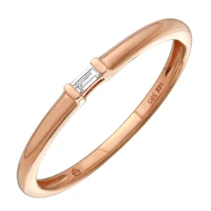 Baguette Smooth Band Ring