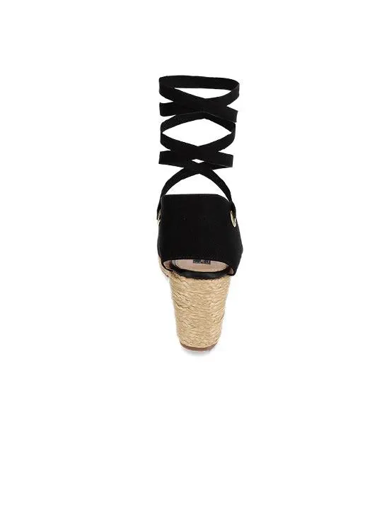 Black Kiri Platforms Espadrille for Woman