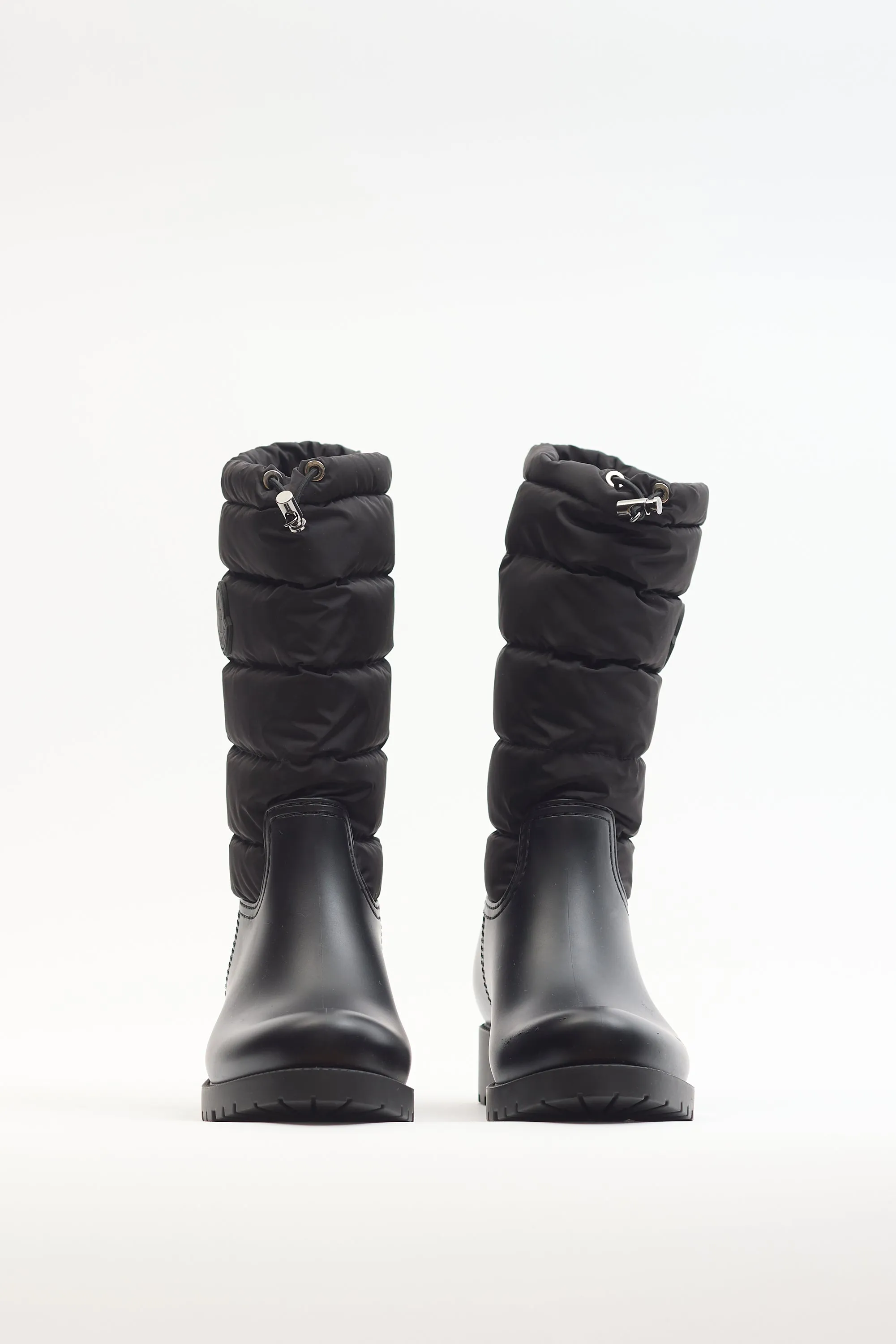 Black Nylon Quilted Ginette Puffer Boot