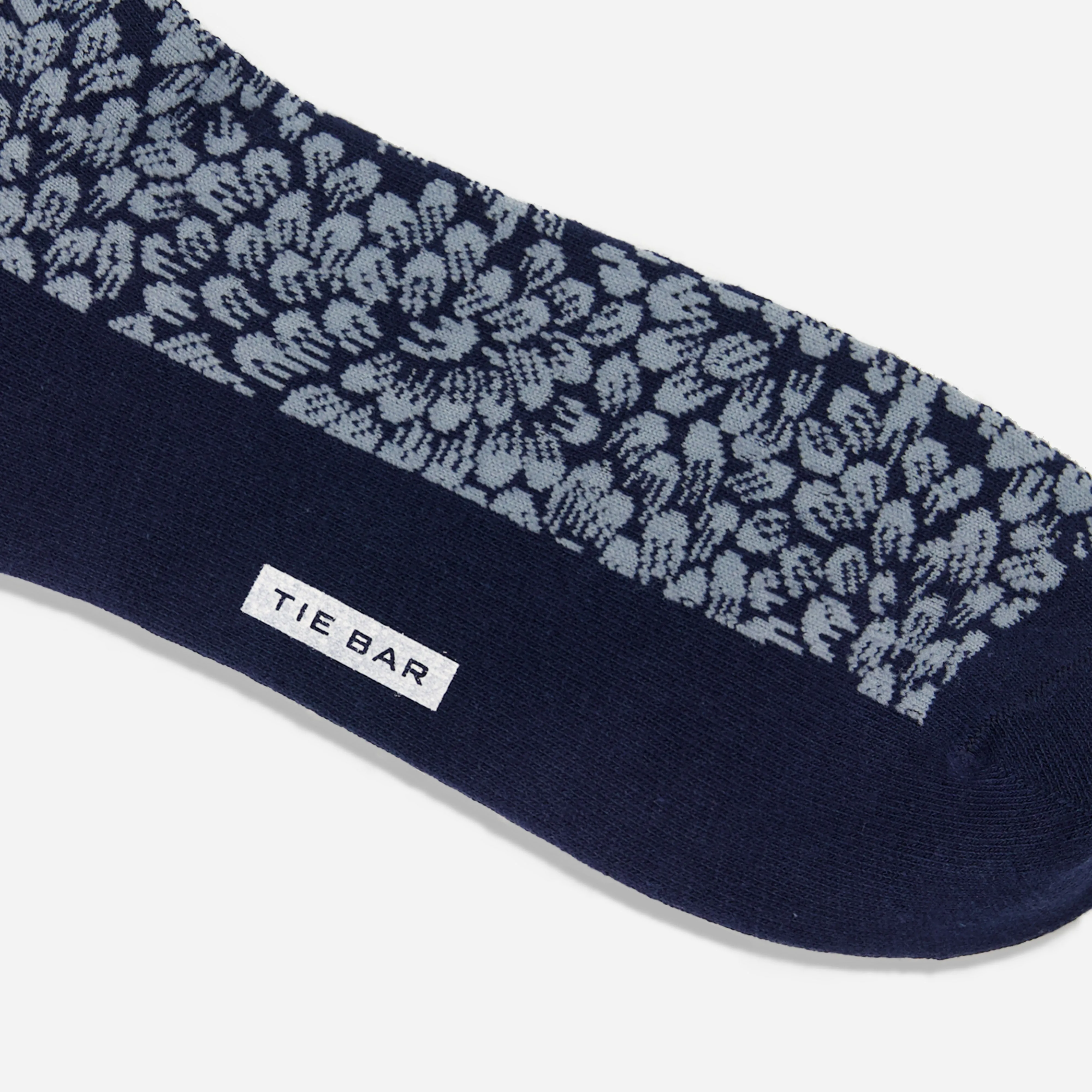 Bloom Floral Navy Dress Socks