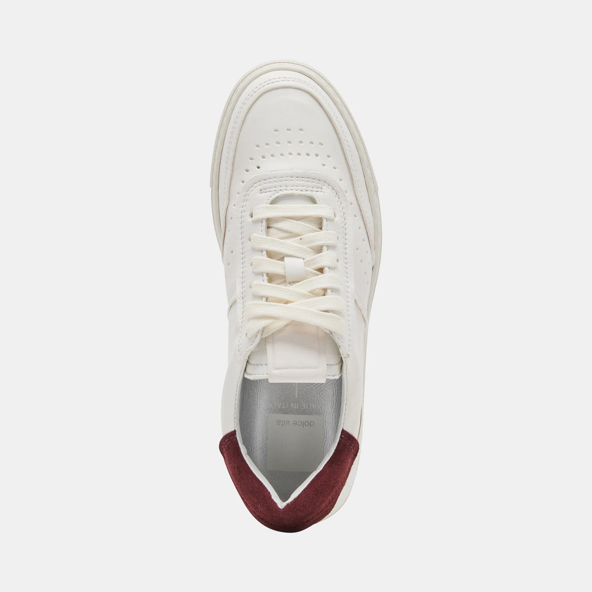 BODEN SNEAKERS WHITE MAROON LEATHER