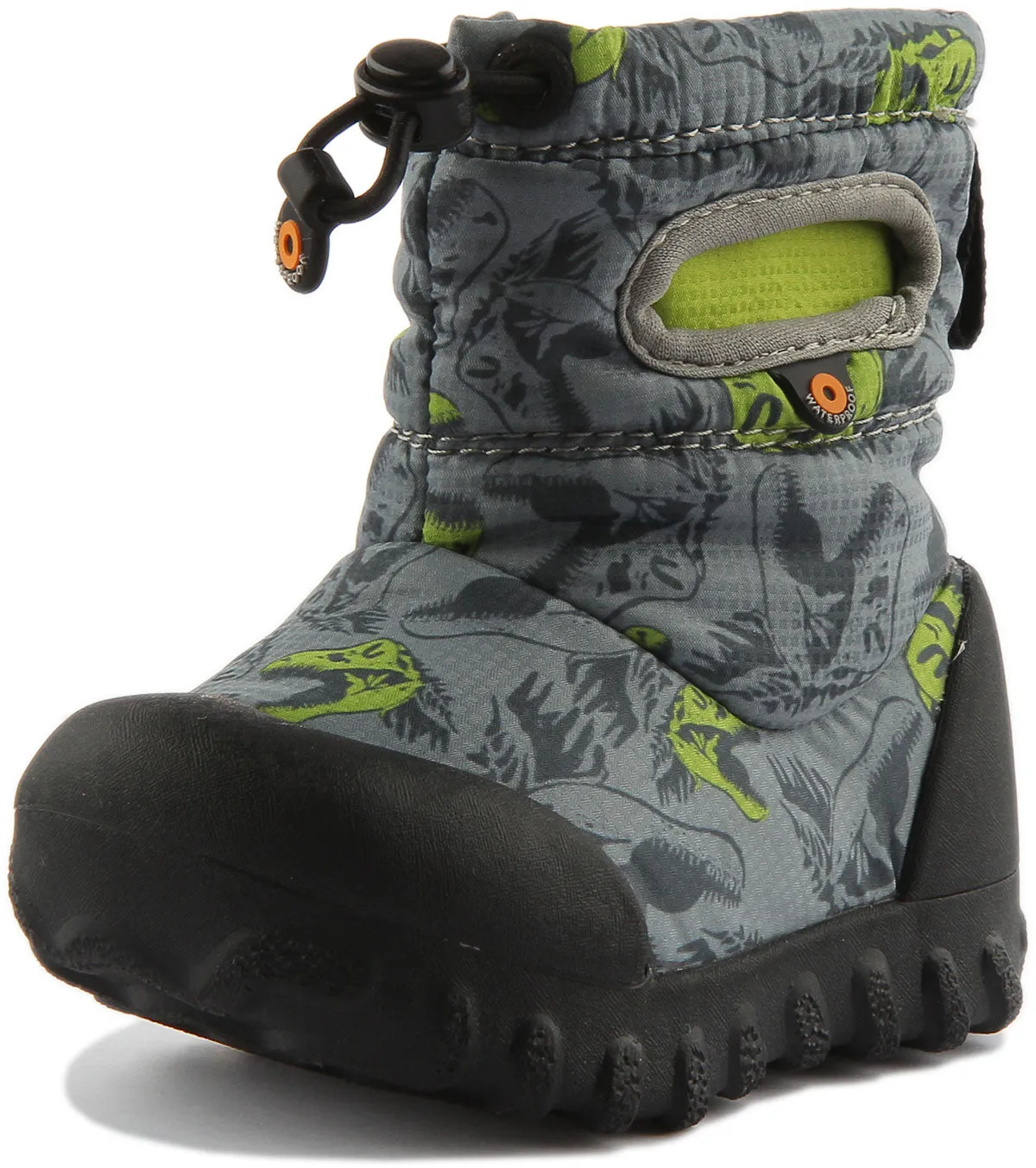 Bogs Bmoc Snow Dino In Grey Black For Infants