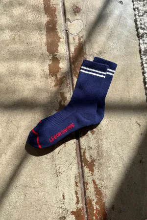 Boyfriend Socks - Navy Blue