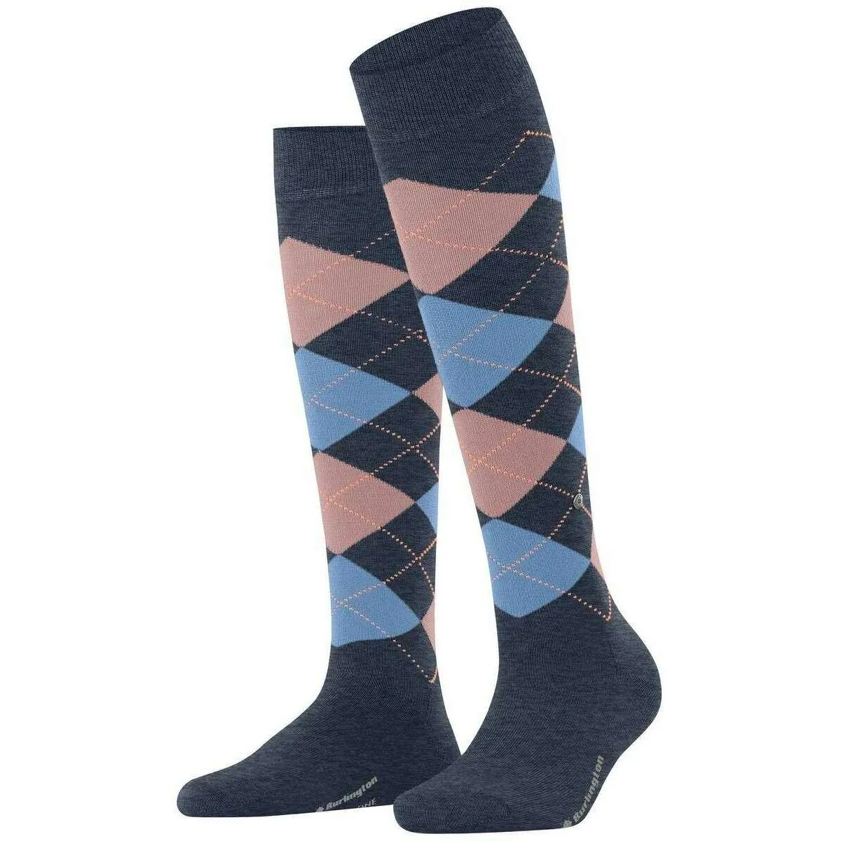 Burlington Marylebone Knee High Socks - Dark Blue Mel