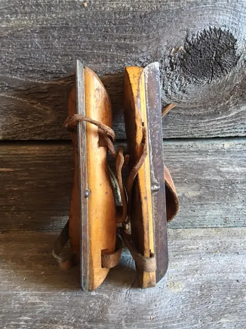 Classic Children's Dutch Wooden Ice Skates