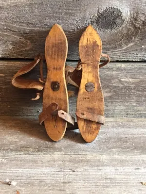 Classic Children's Dutch Wooden Ice Skates