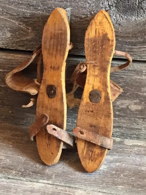 Classic Children's Dutch Wooden Ice Skates