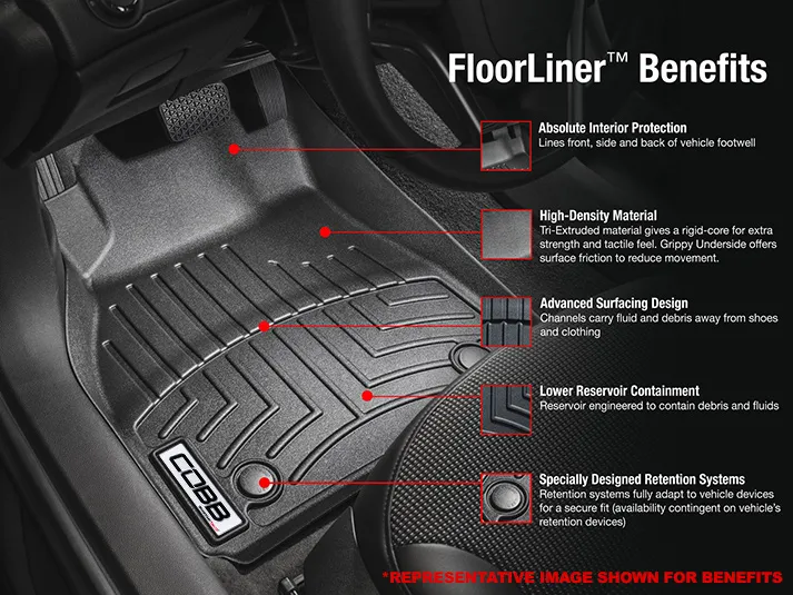 Cobb X Weathertech Floorliner & Rear Floorliner - WRX / STI VA