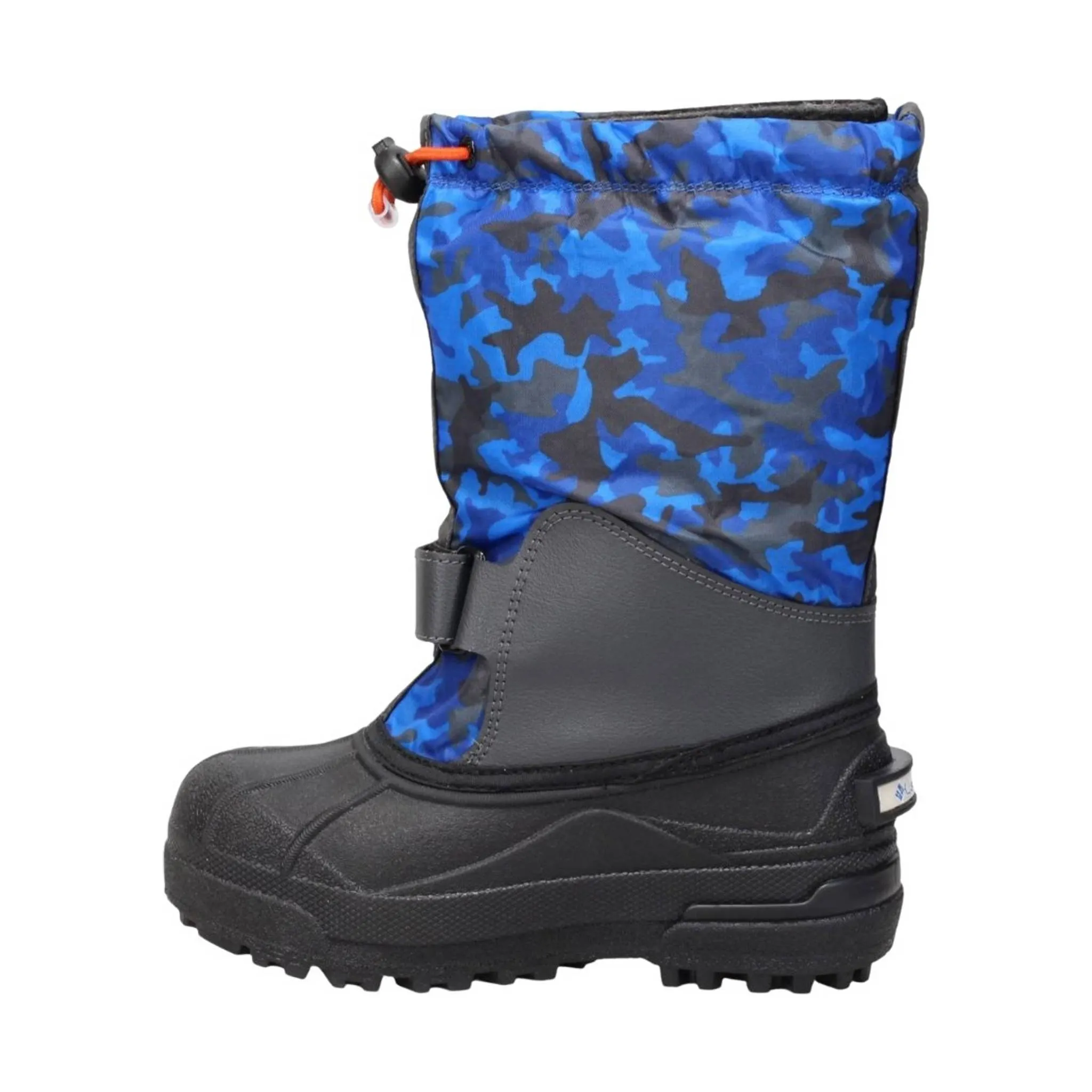 Columbia Kids' Powderbug Forty Print Winter Boots - Blue/Orange