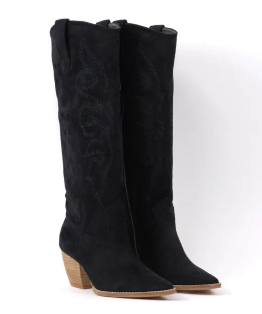 Costner Embroidered Western Long Boots