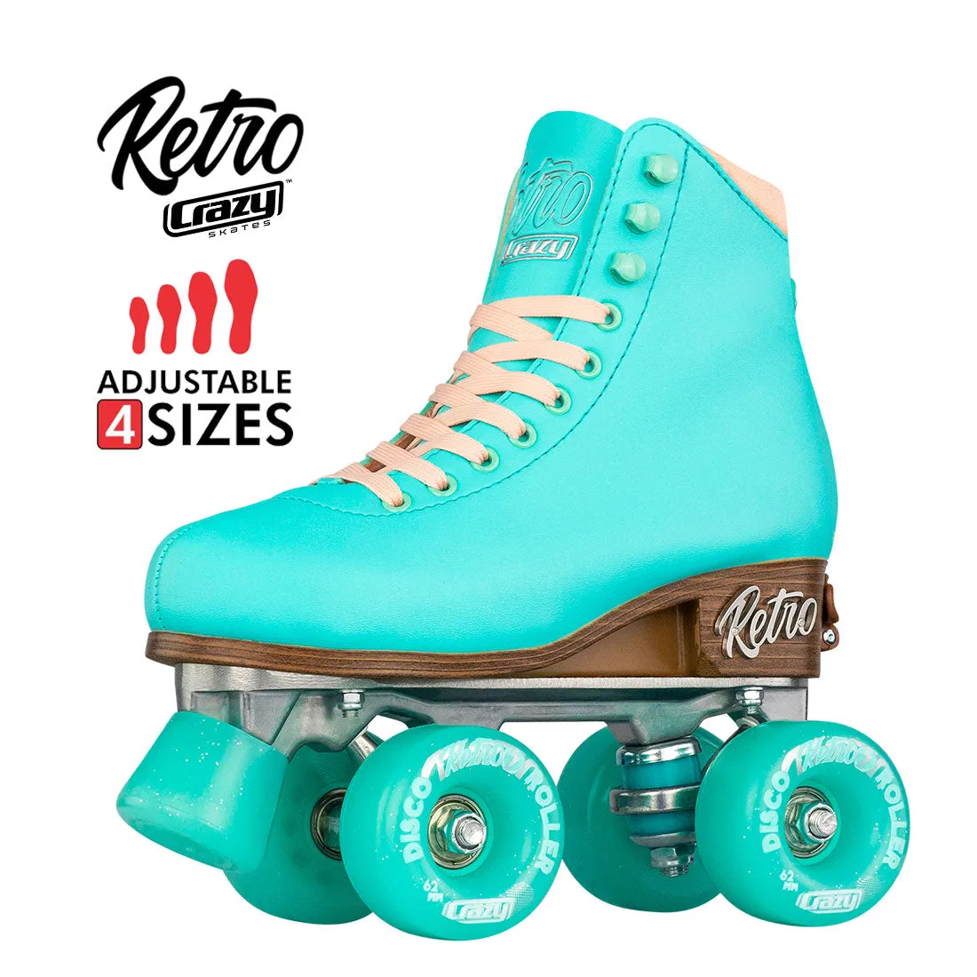 Crazy Retro Roller Teal - Kids Adjustable