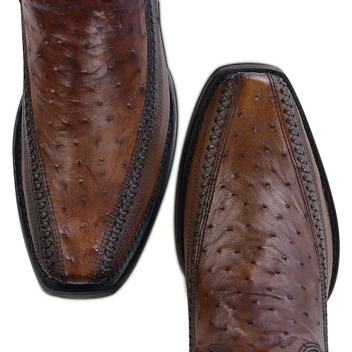 Cuadra Chestnut Ostrich Boots