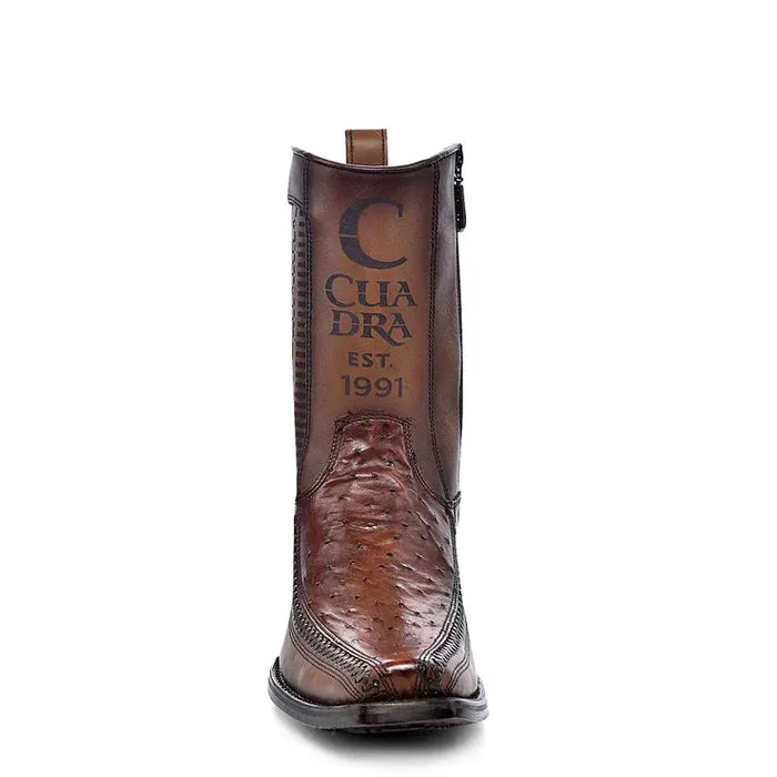 Cuadra Chestnut Ostrich Boots