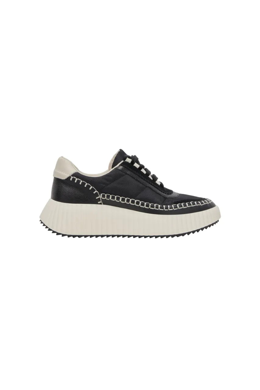 Dolce Vita Dolen Nylon Sneakers in Puffy Black Nylon