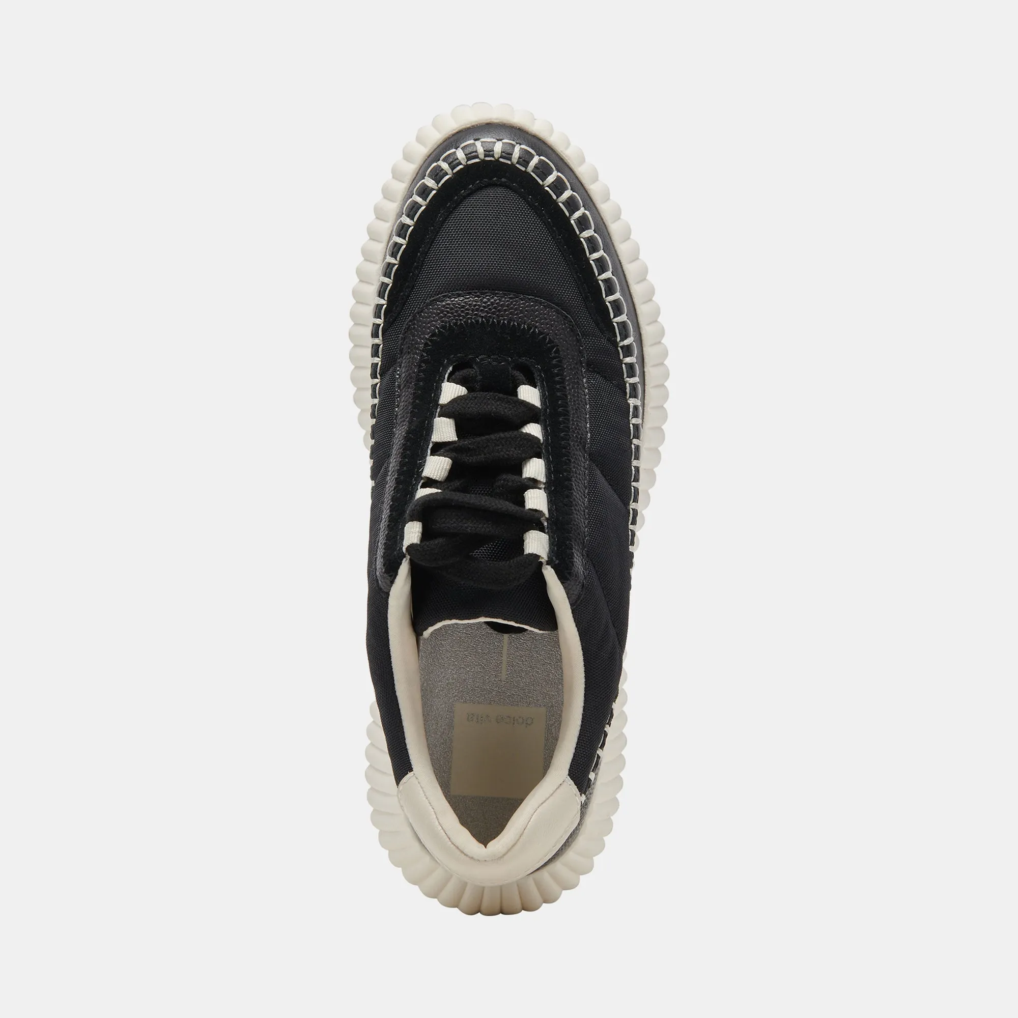 Dolce Vita Dolen Nylon Sneakers in Puffy Black Nylon