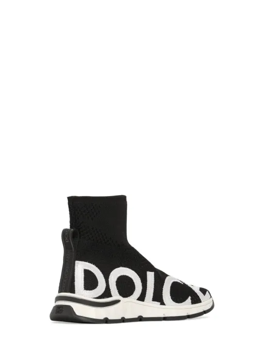 Dolce&amp;Gabbana   Logo intarsia knit sock sneakers 