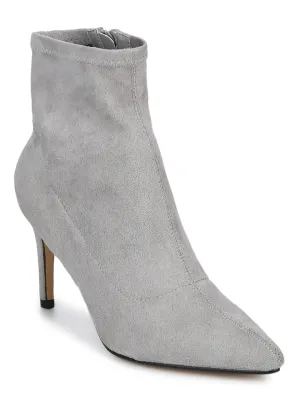 Dove Grey Micro Sock Low Heel Ankle Boots