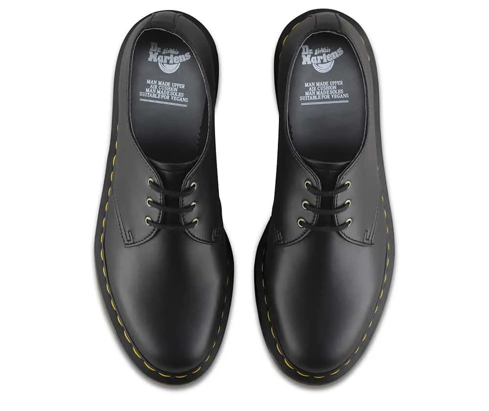 Dr. Martens 1461 Vegan Black Felix Rub Off 3-Eye Shoe