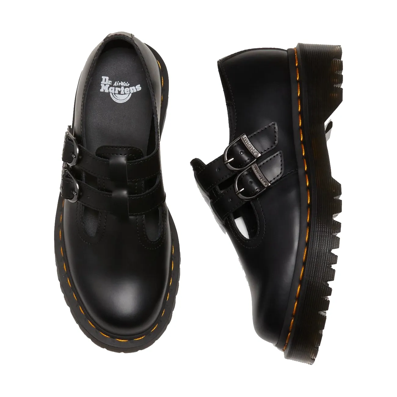 Dr. Martens 8065 II Black Smooth Platform Mary Jane