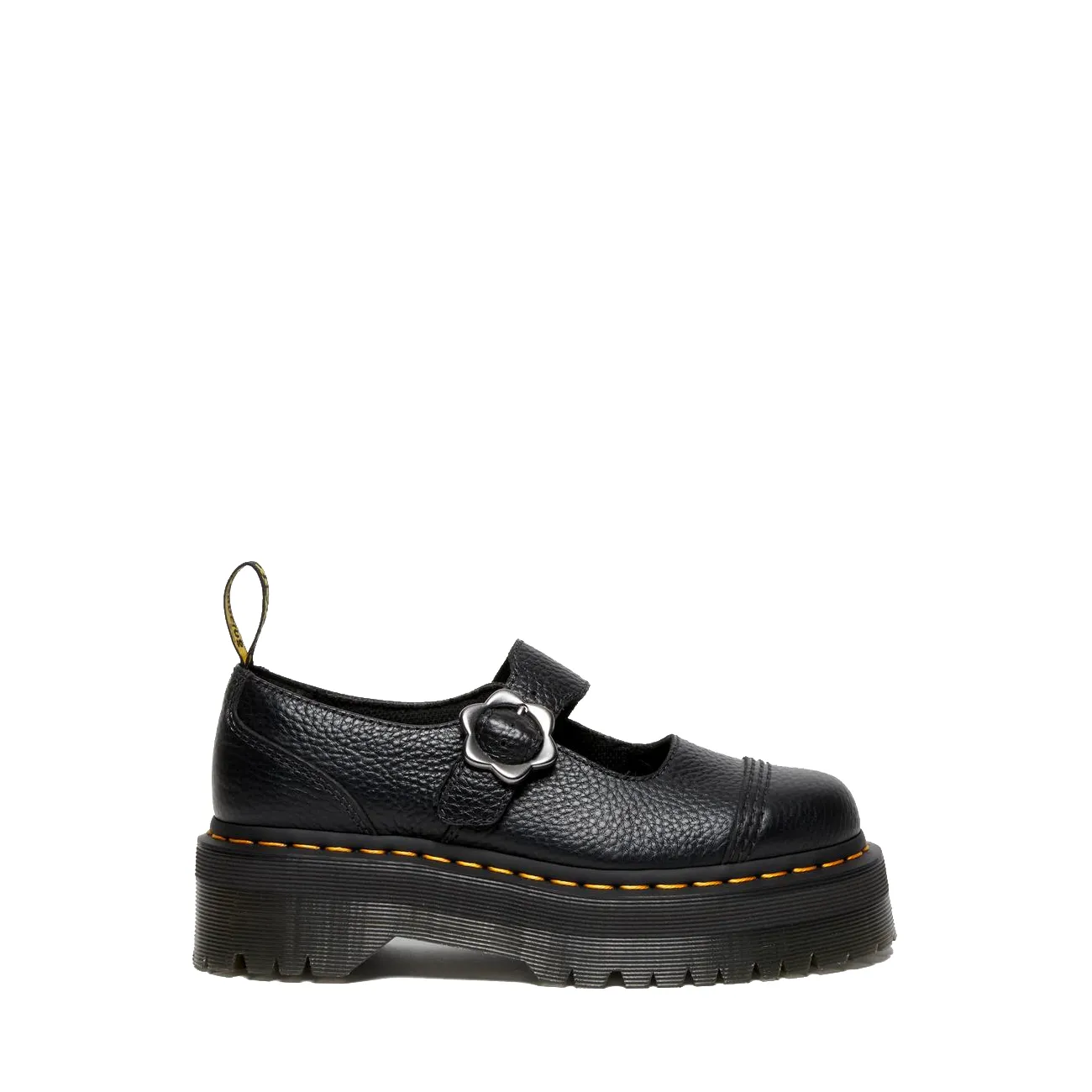 Dr. Martens Addina Flower Buckle Leather Platform Mary Jane