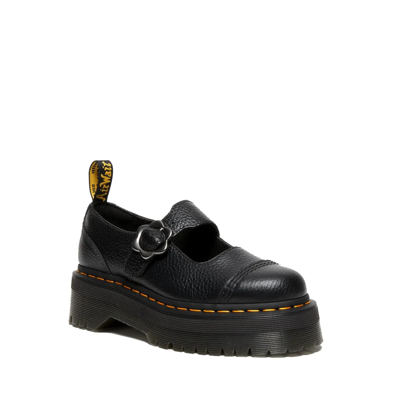 Dr. Martens Addina Flower Buckle Leather Platform Mary Jane