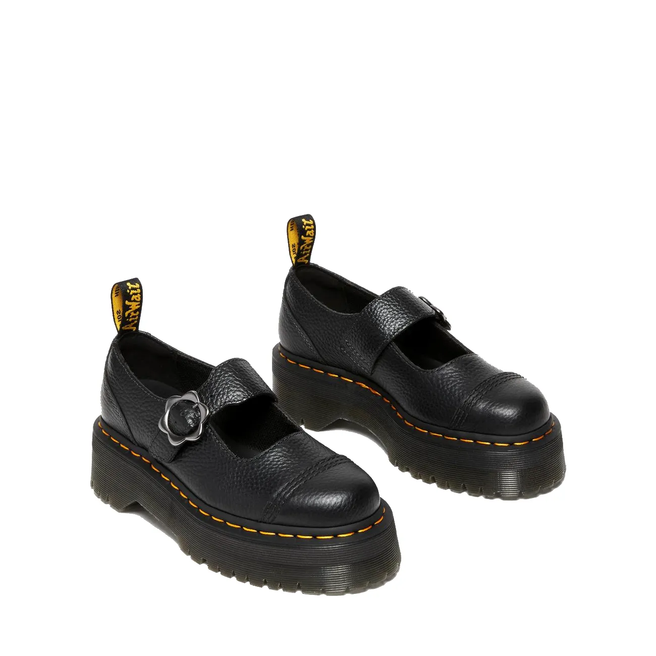 Dr. Martens Addina Flower Buckle Leather Platform Mary Jane