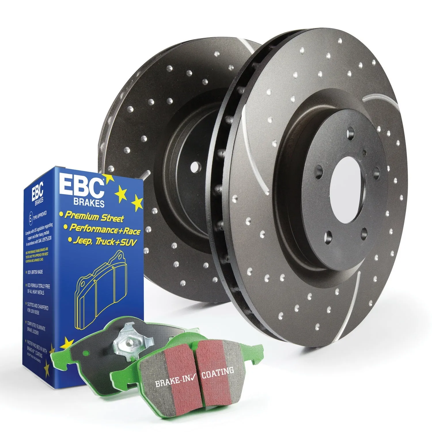 EBC Brakes S10KF1142 S10 Kits Greenstuff 2000 and GD Rotors