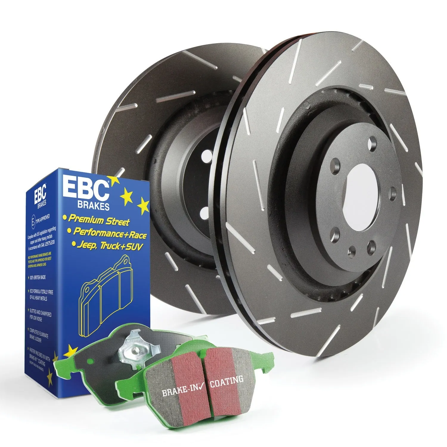 EBC Brakes S2KF1415 S2 Kits Greenstuff 2000 and USR Rotors