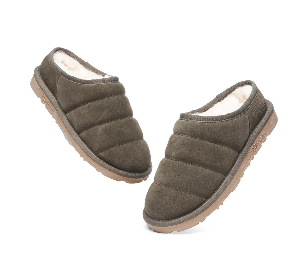 EVERAU® UGG Slippers Sheepskin Wool Ankle Ultra Puffer