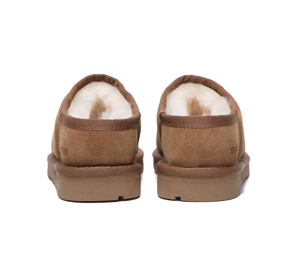 EVERAU® UGG Slippers Sheepskin Wool Ankle Ultra Puffer