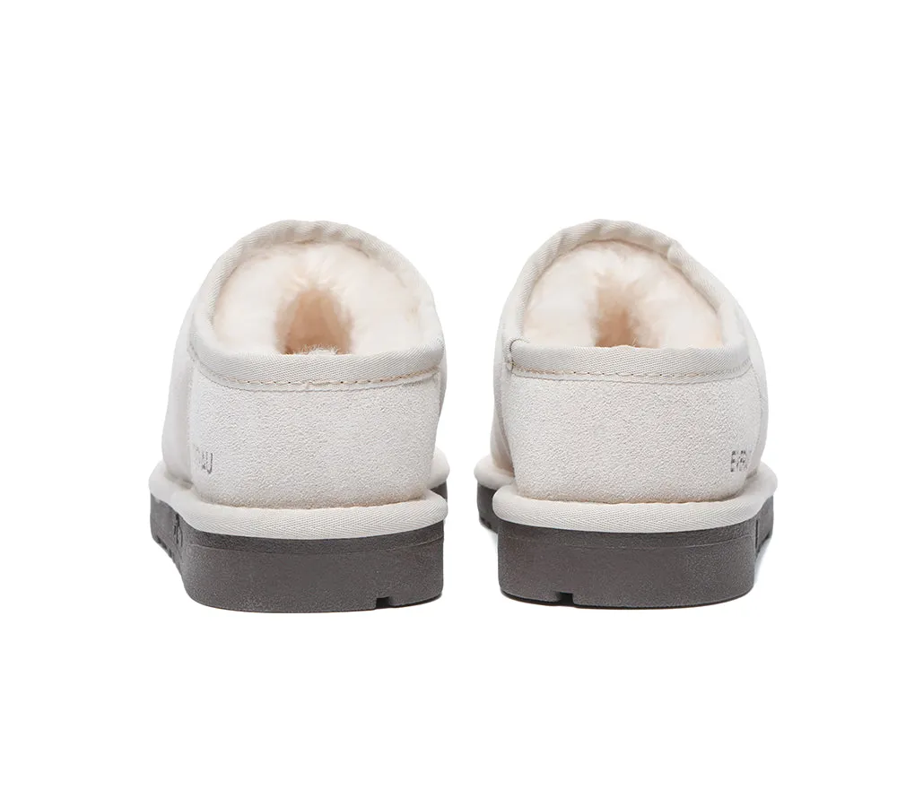 EVERAU® UGG Slippers Sheepskin Wool Ankle Ultra Puffer