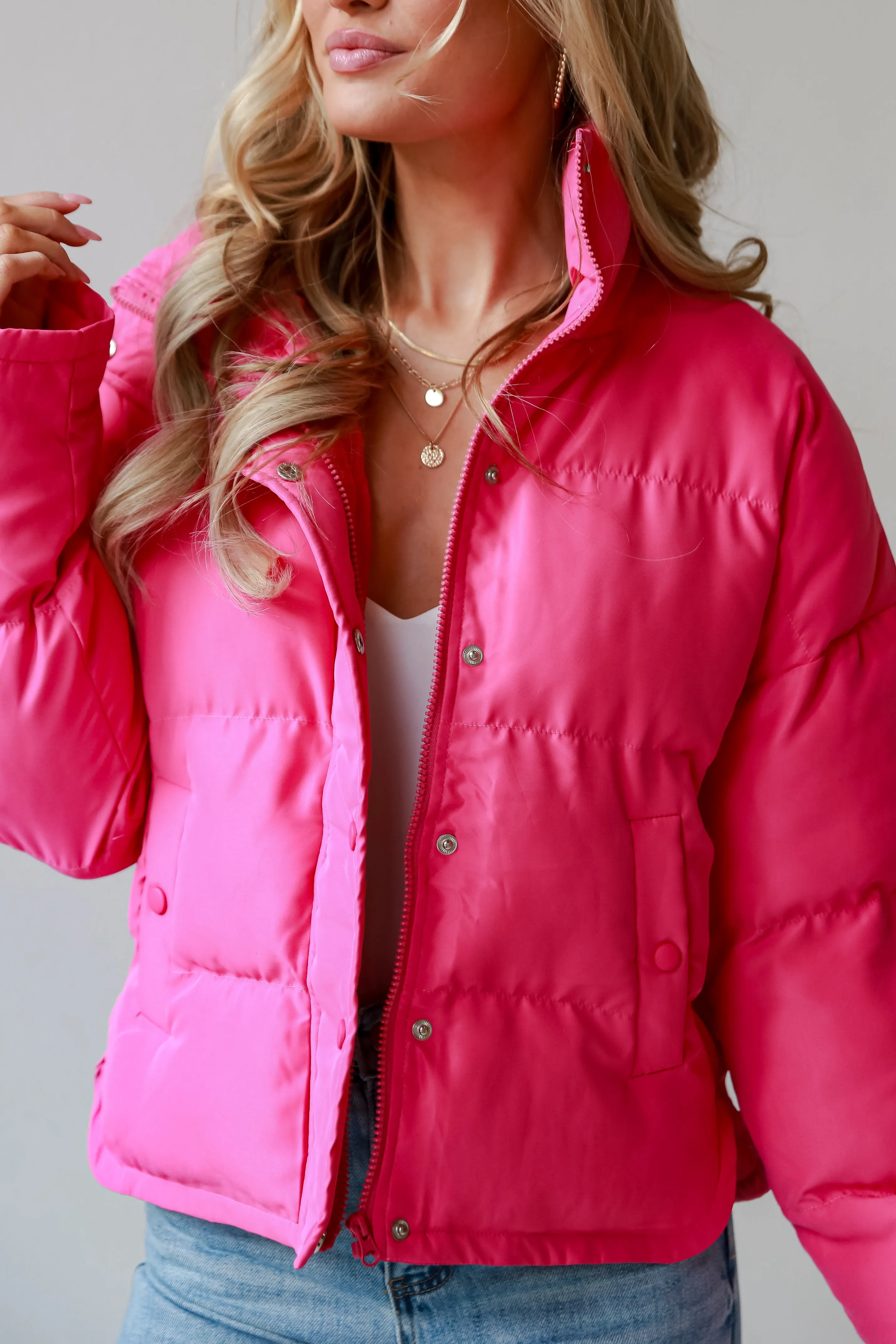 FINAL SALE - Trendy Coziness Pink Puffer Jacket